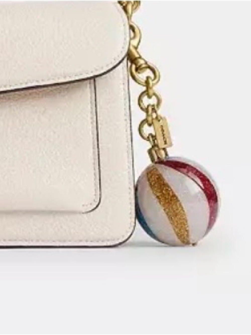 Coach Ornament Bag Charm in Striped Multicolor - NWT - Picture 4 of 6